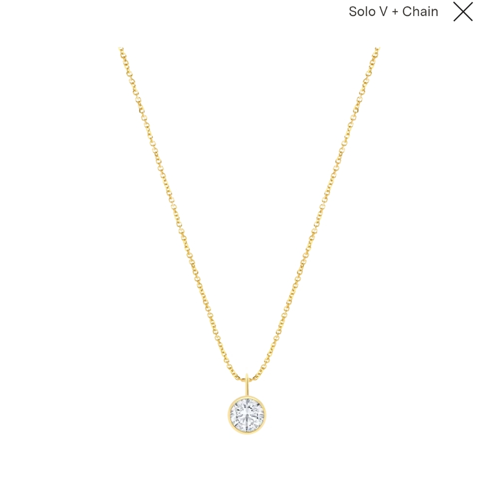 Idyl Solo V 0.50 Carat Lab Diamond Pendant - Picture 3 of 5